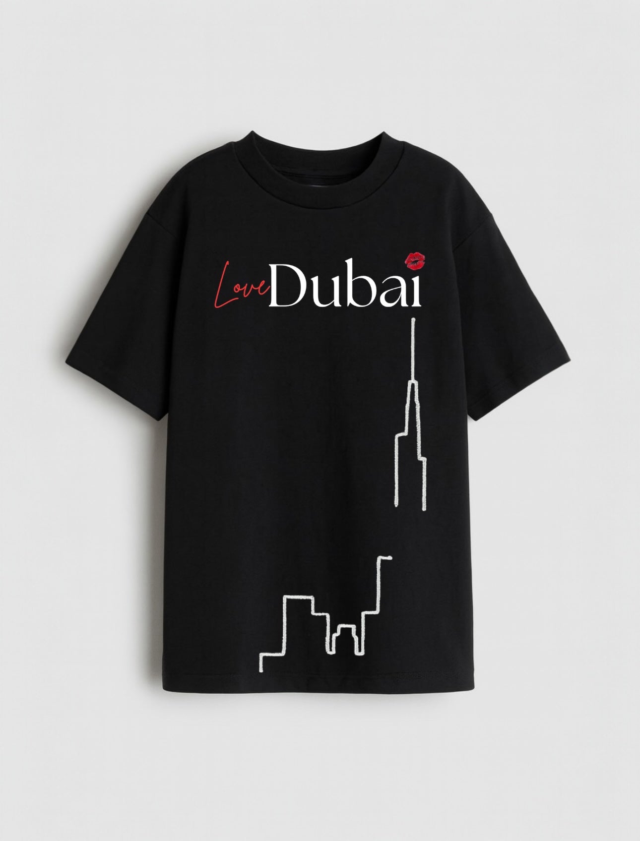 Love Dubai  Kiss and Burj T-shirt