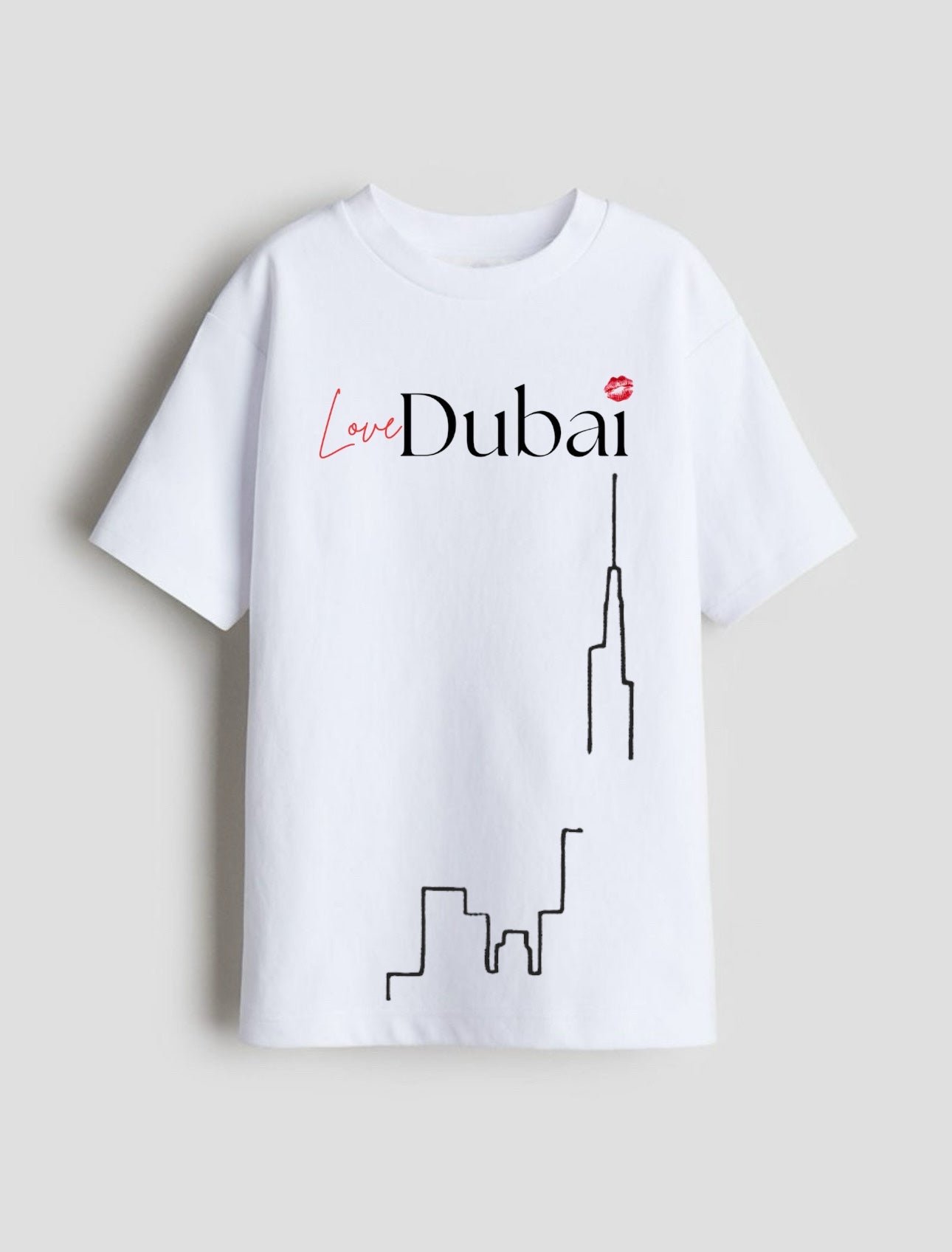 Love Dubai  Kiss and Burj T-shirt