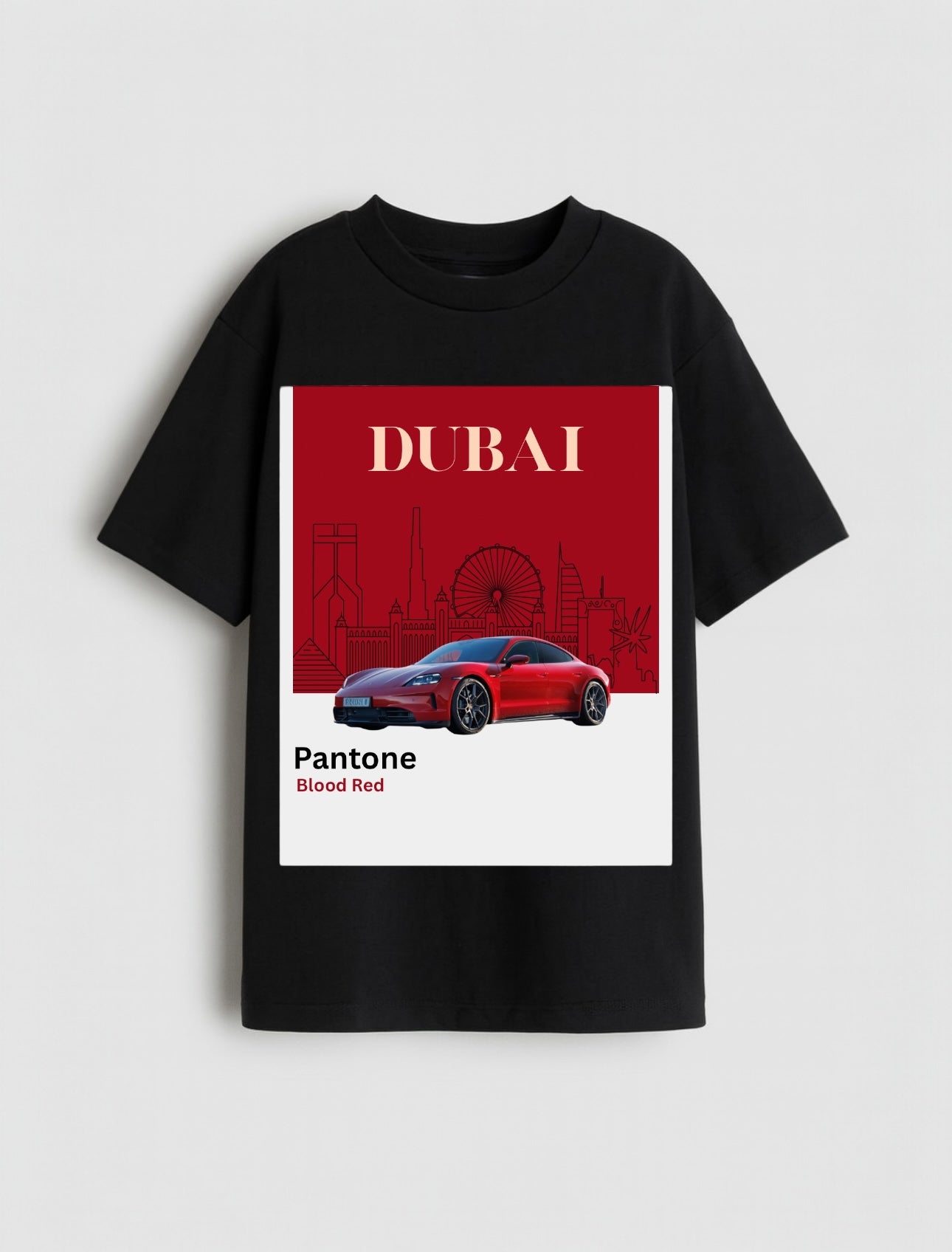 Pantone Blood Red Porsche T-shirt
